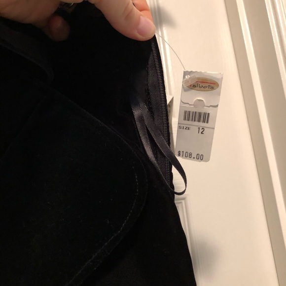 Talbots Black Velvet vest and pant set - Picture 7 of 8